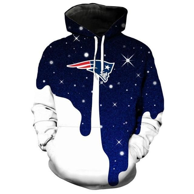 Football Fans Shirt Hoodie Zipup Hoodie New England Patriots 3D Hoodie