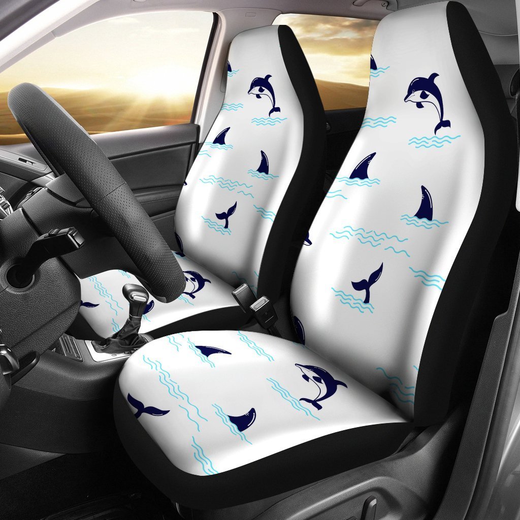 Dolphin Jumping Car Seat Covers Set 2 Pc, Car Accessories Car Mats Covers