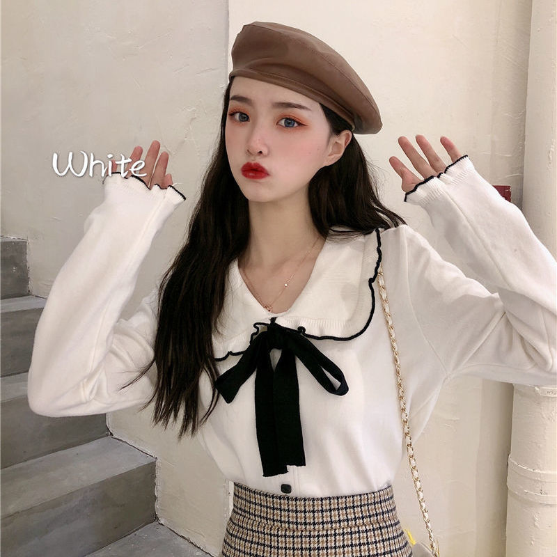 Woman Sweaters Femme Chandails Women’s Doll Collar Knitted Top 2020 Sweater Autumn and Winter Pull Hiver alx