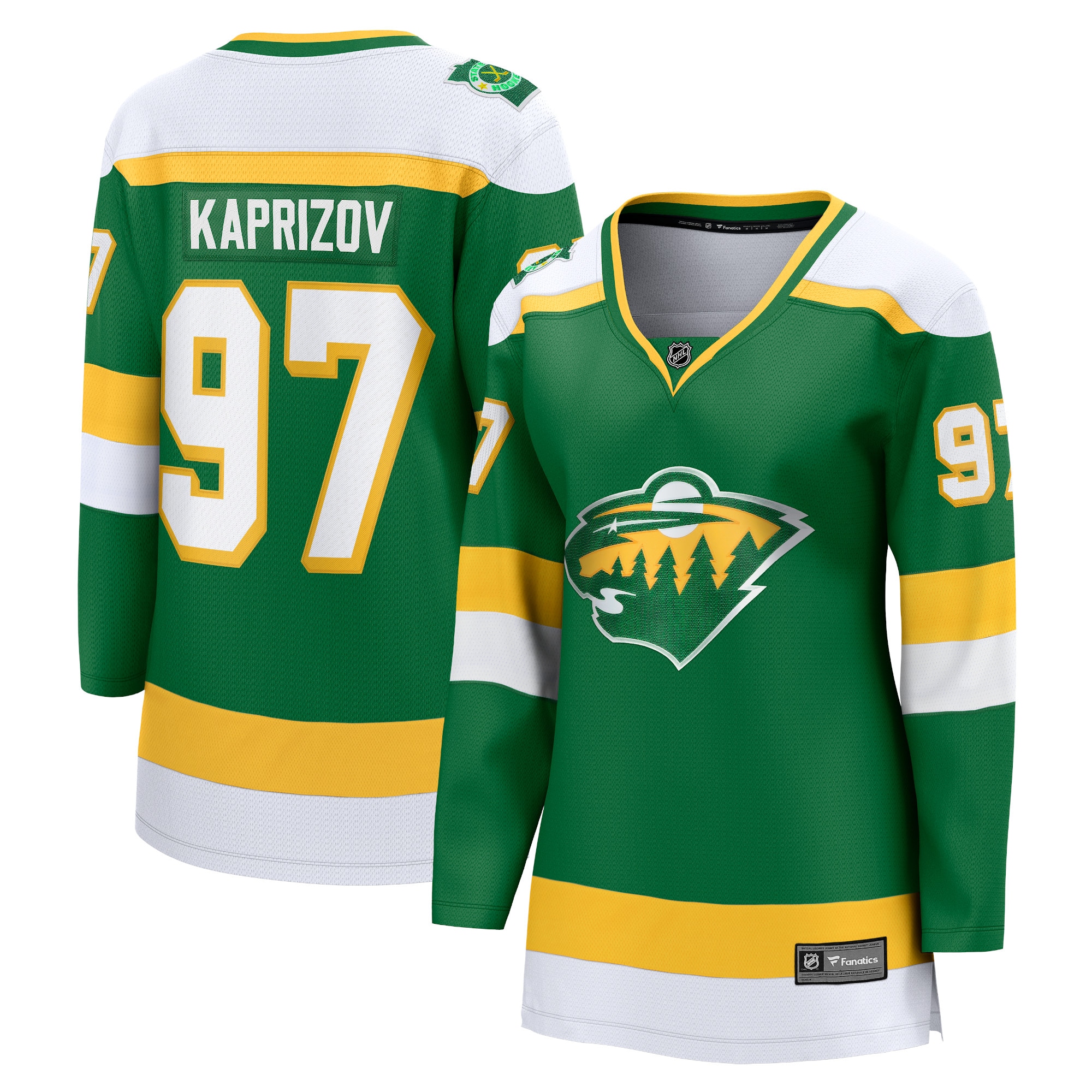 Women's Minnesota Wild Kirill Kaprizov Green Alternate Premier Breakaway Player Jersey