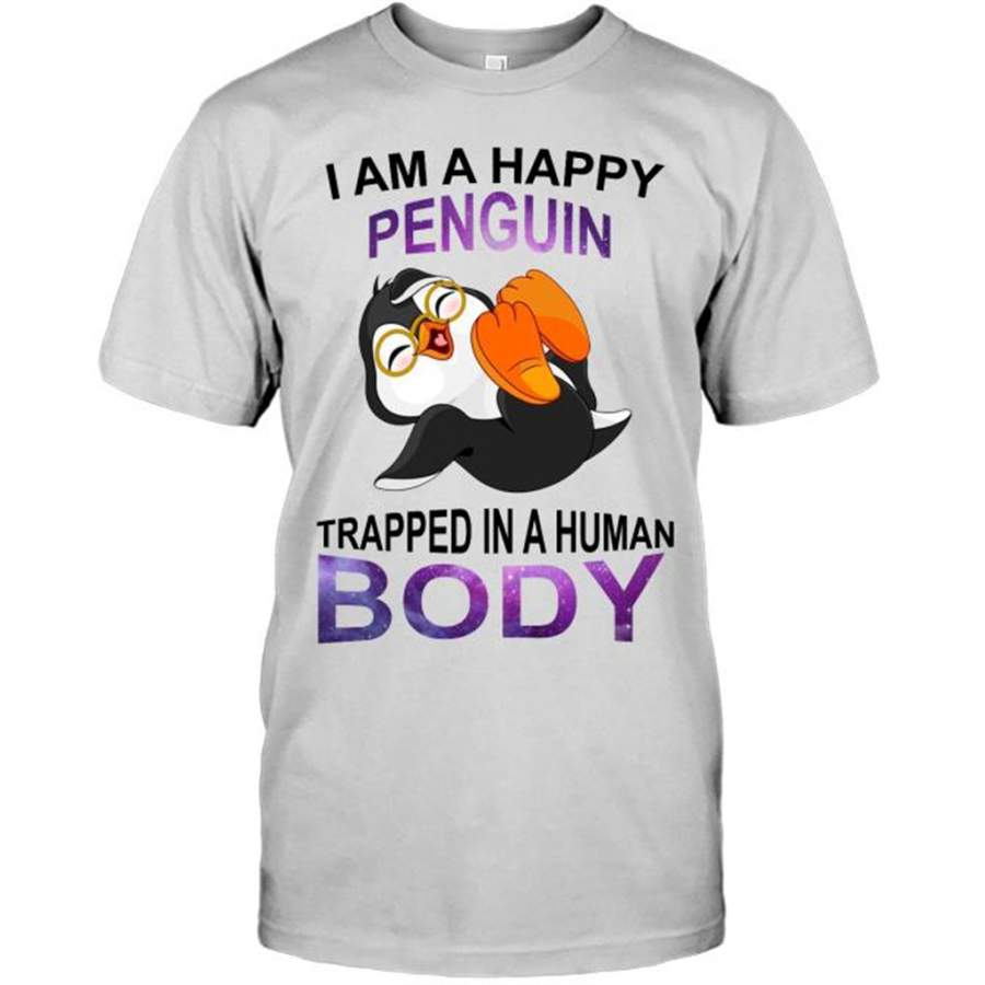 I Am A Happy Penguin Trapped In A Human Body (W) – Gildan Short Sleeve Shirt