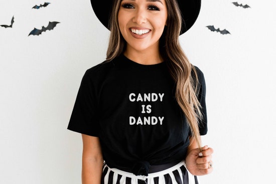 Candy is Dandy Halloween T-Shirt | Funny Halloween Shirt | Women’s Halloween T-Shirt