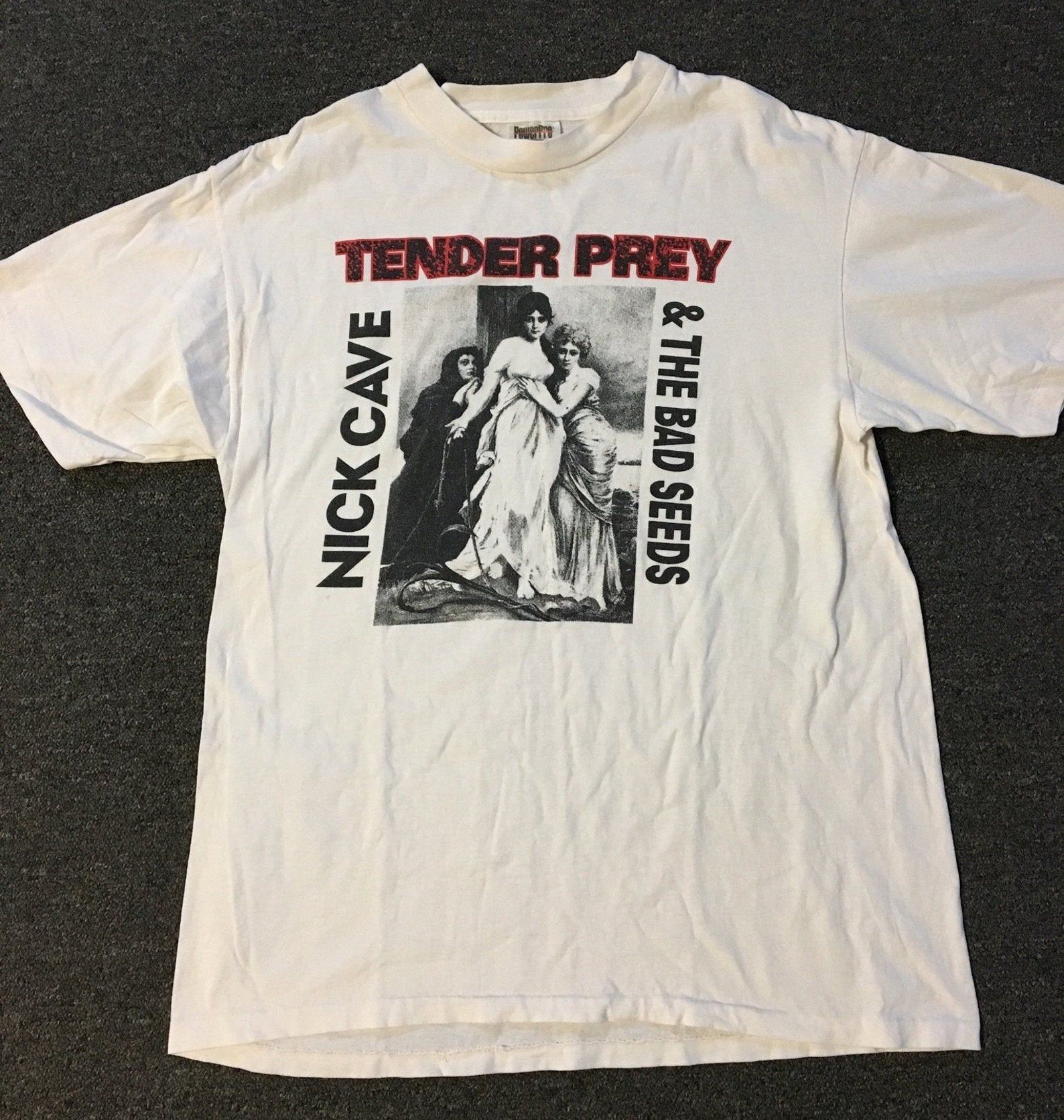 Vtg 1988 Nick Cave The Bad Seeds Tender Prey Promo Shirt L Pj Harvey Tom Waits Flaming Lips Nirvana Butthole Surfers Smashing Pumpkins