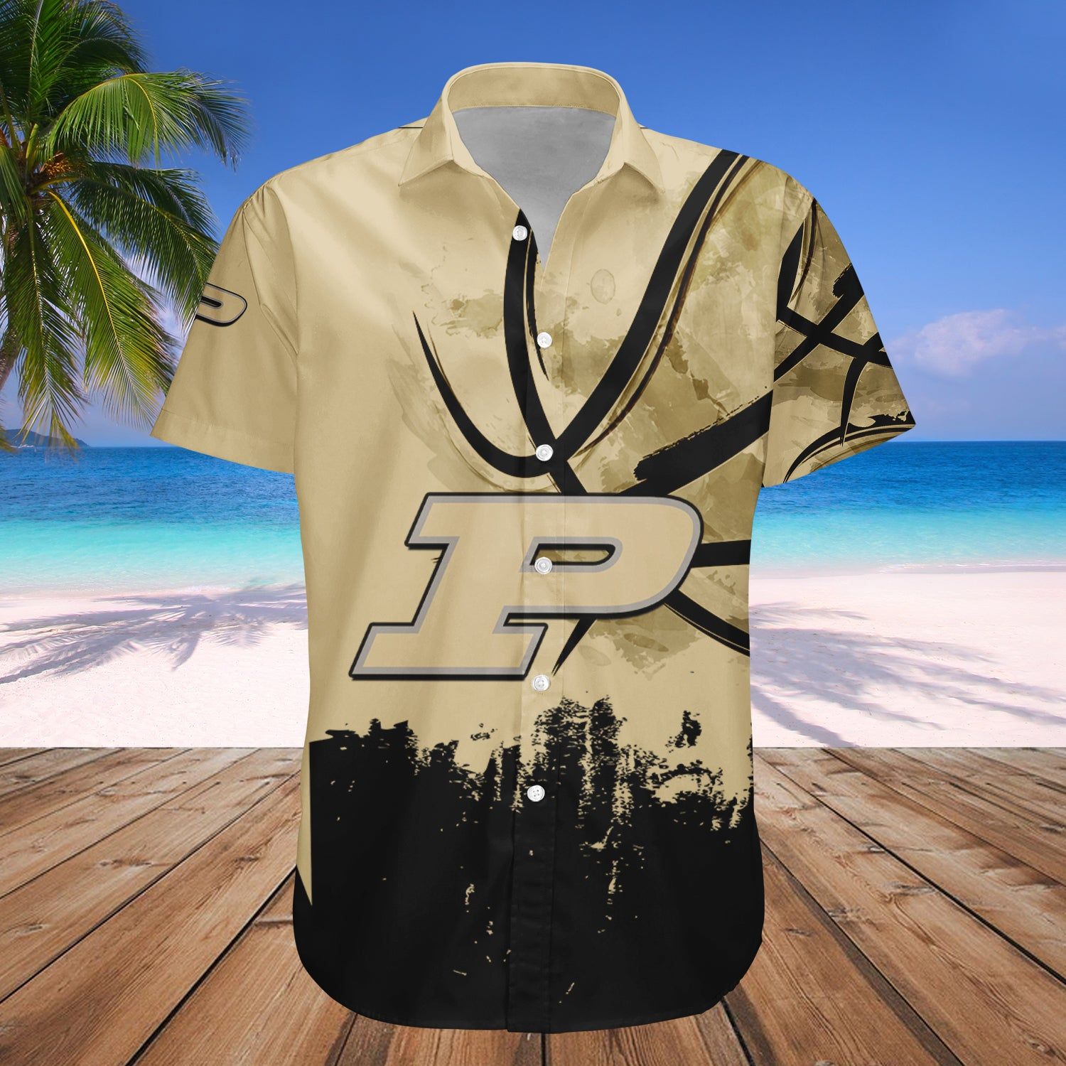 Purdue Boilermakers Hawaii Shirt Basketball Net Grunge Pattern – NCAA