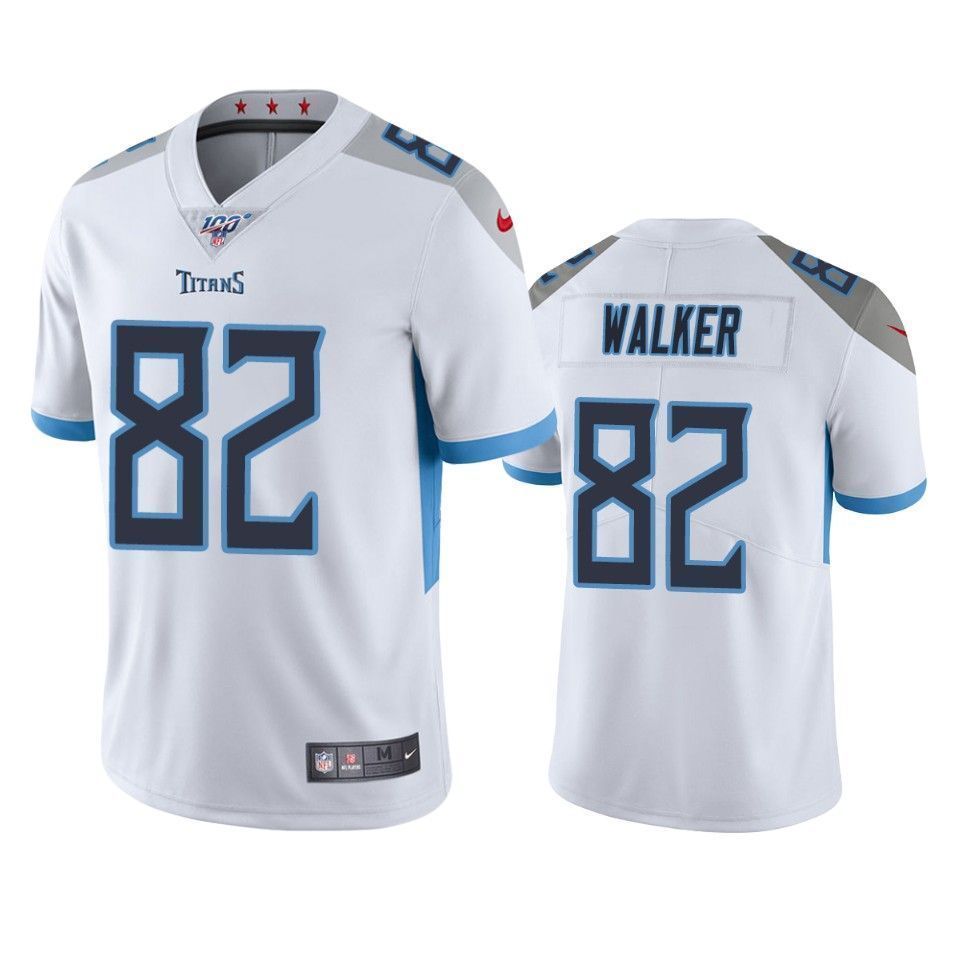 Tennessee Titans Delanie Walker White 100Th Season Vapor Limited 3D Jersey