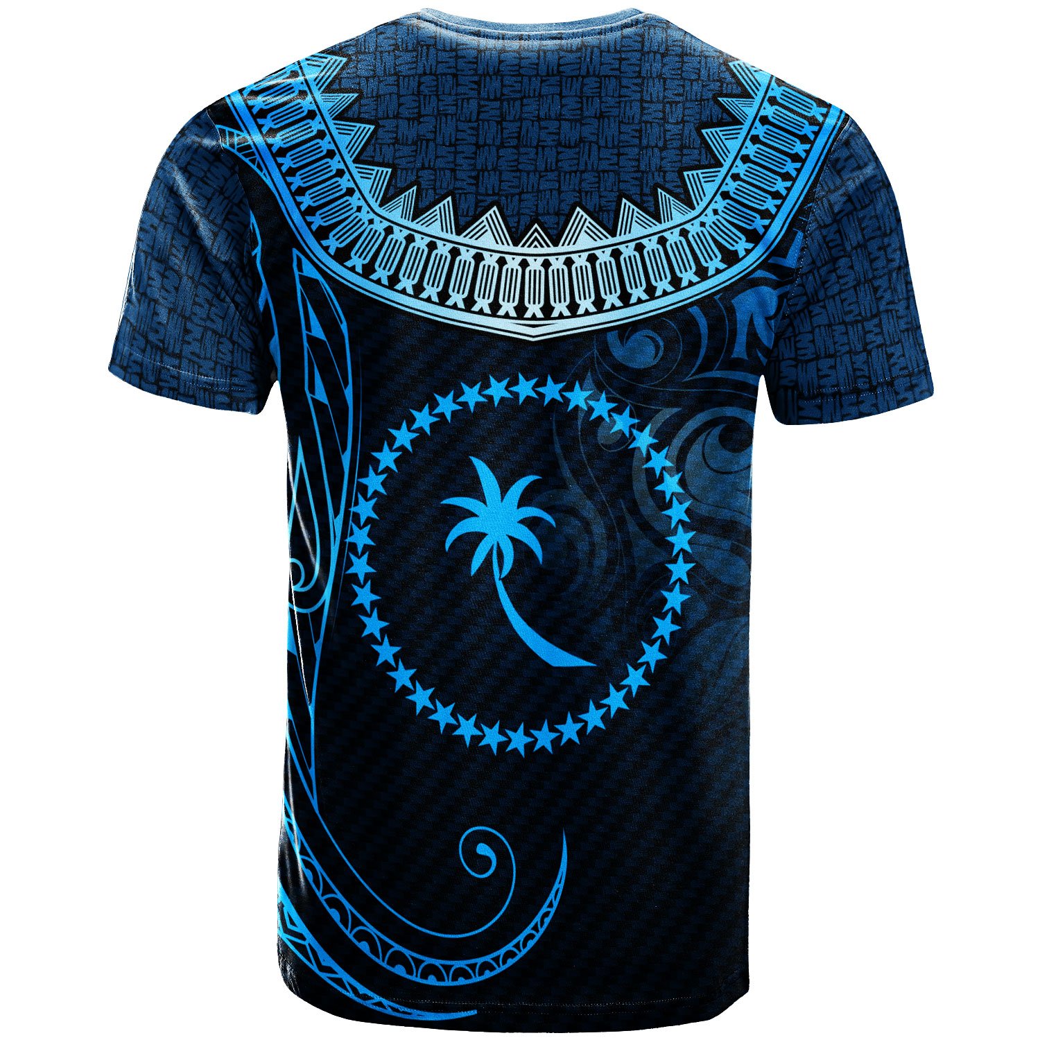 Chuuk Custom Personalised  T-Shirt – Serrated Pattern Blue Color – BN20