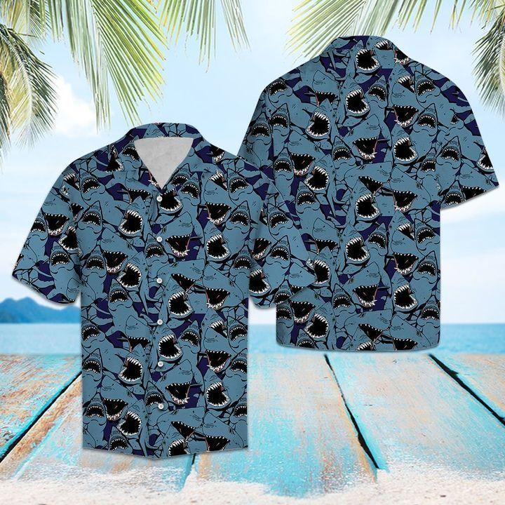 Shark Hawaiian Shirt | Unisex | Full Size | Adult | Colorful | HW1075