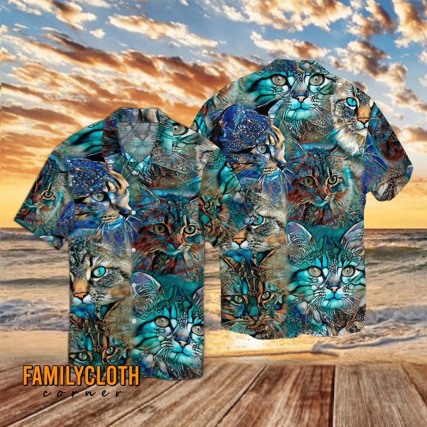 Mystery Cats Aloha Hawaii Shirt Colorful Short Sleeve Summer Beach Casual For Men And Women Ha49193