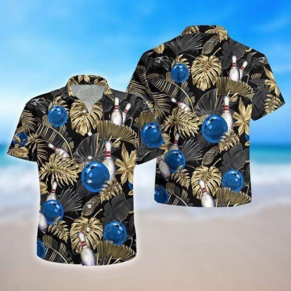 I Love Bowling Black Hawaii Shirt For Men Women Ha57107