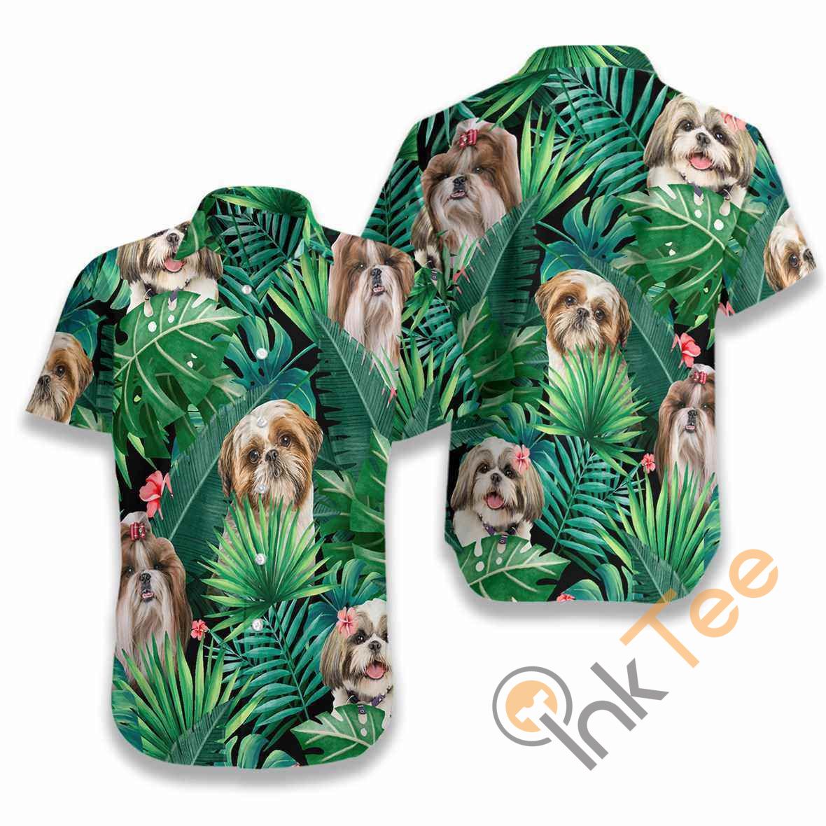 Tropical Shih Tzu Hawaiian shirts