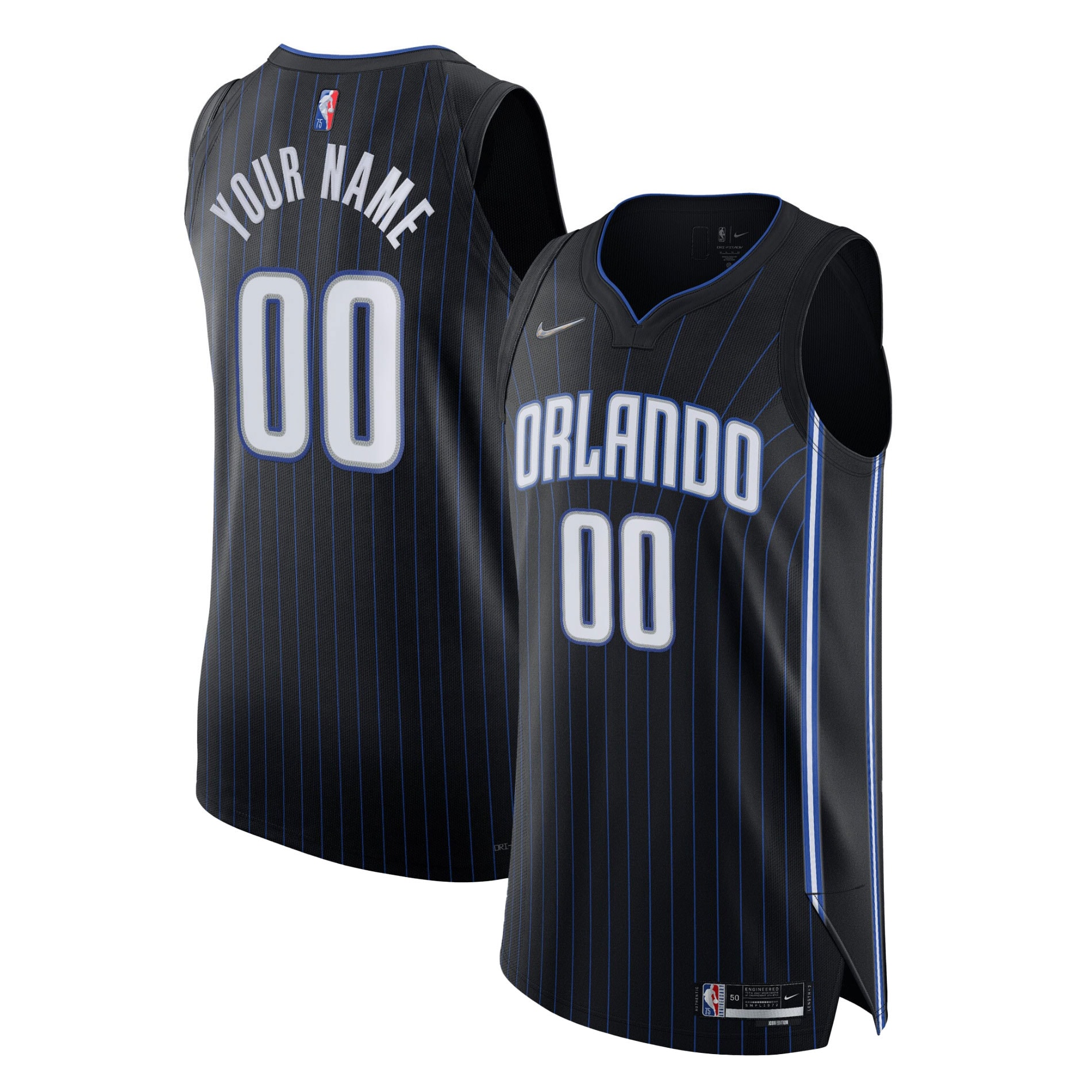 Orlando Magic 2021/22 Diamond Authentic Custom Jersey – Icon Edition – Black