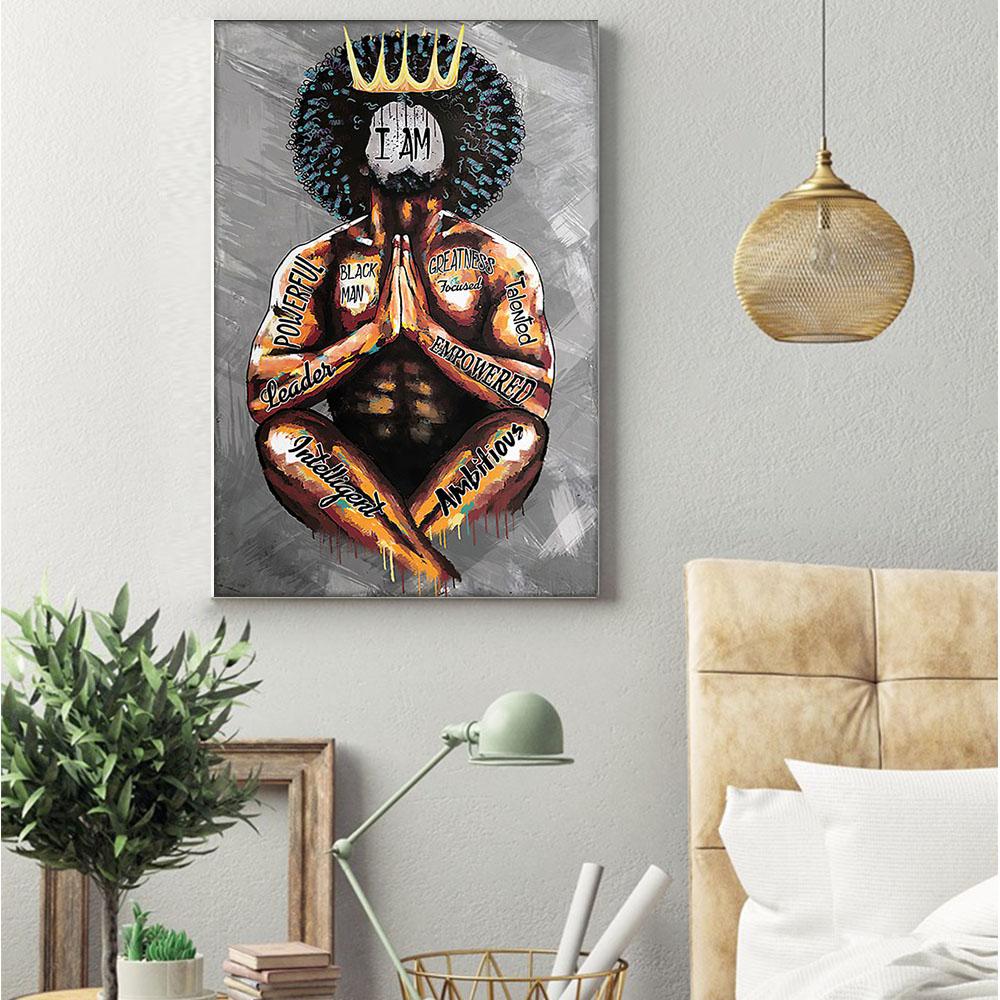 West Africa Best Canvas Prints Beautiful African American Poster Print African Woman Black Man Bedroom Stunning  Ready To Hang Canvas Wall Art Decor