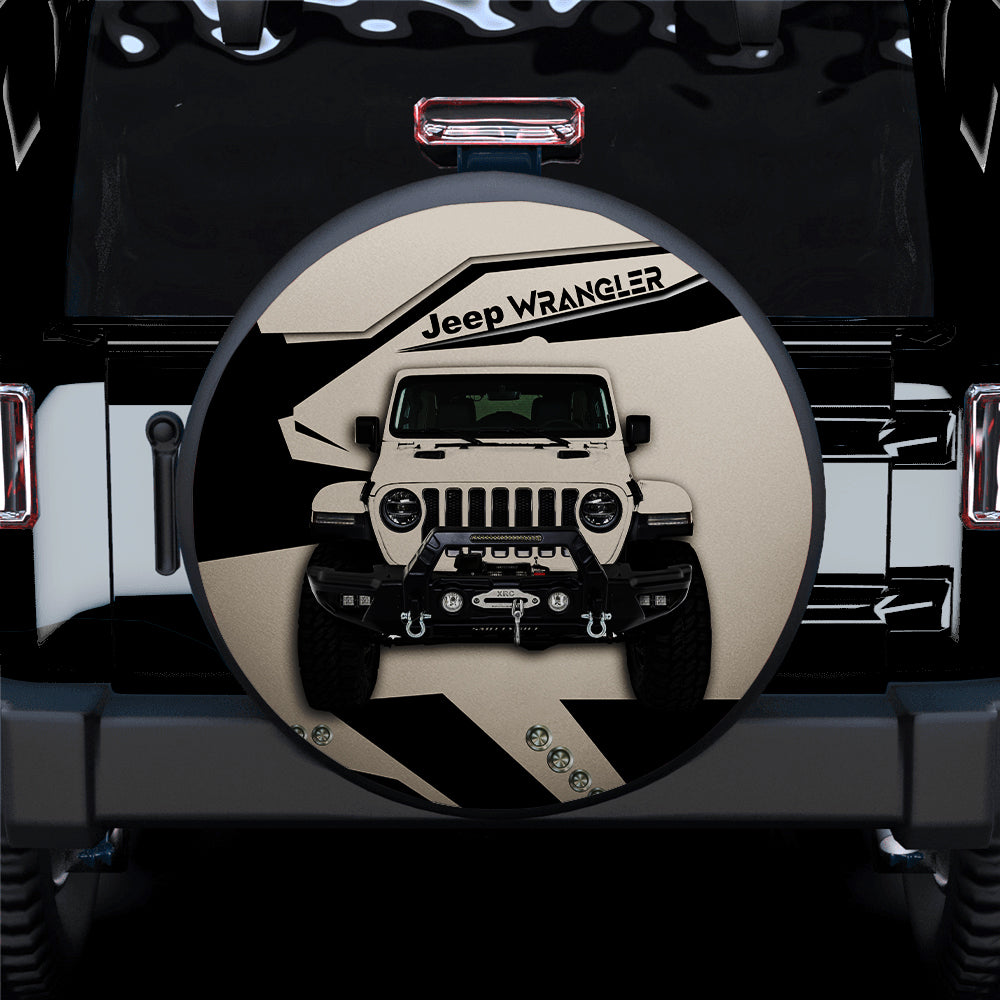 Cream White Jeep Car Spare Tire Covers Gift For Campers