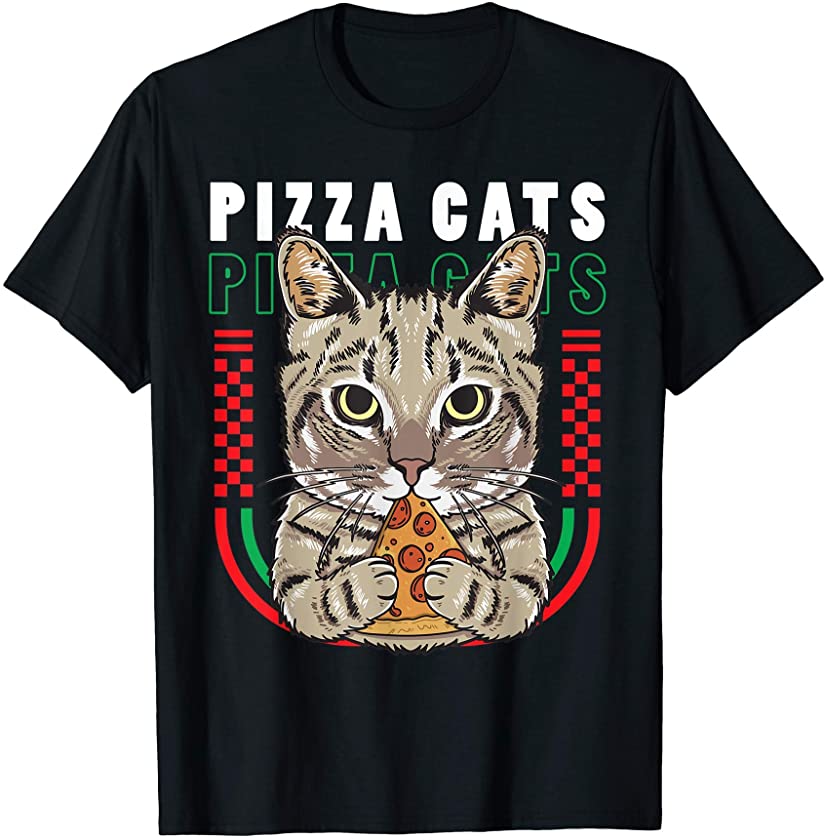 Cat Pizza Funny Cute Kitten Cat Lovers For Girl Women T-Shirt