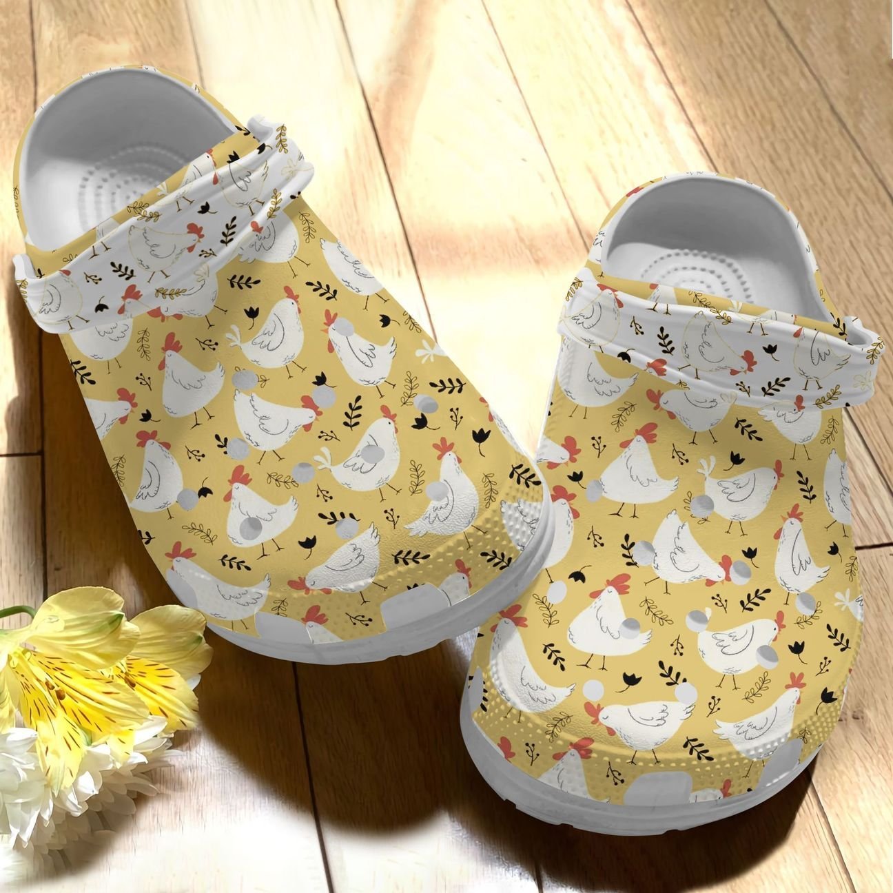 Chicken Personalize Clog, Custom Name, Text, Fashion Style For Women, Men, Kid, Print 3D 6 Colors Baby Chickens