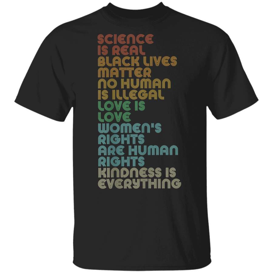 Vintage Retro Science Is Real Black Lives Matter Shirt