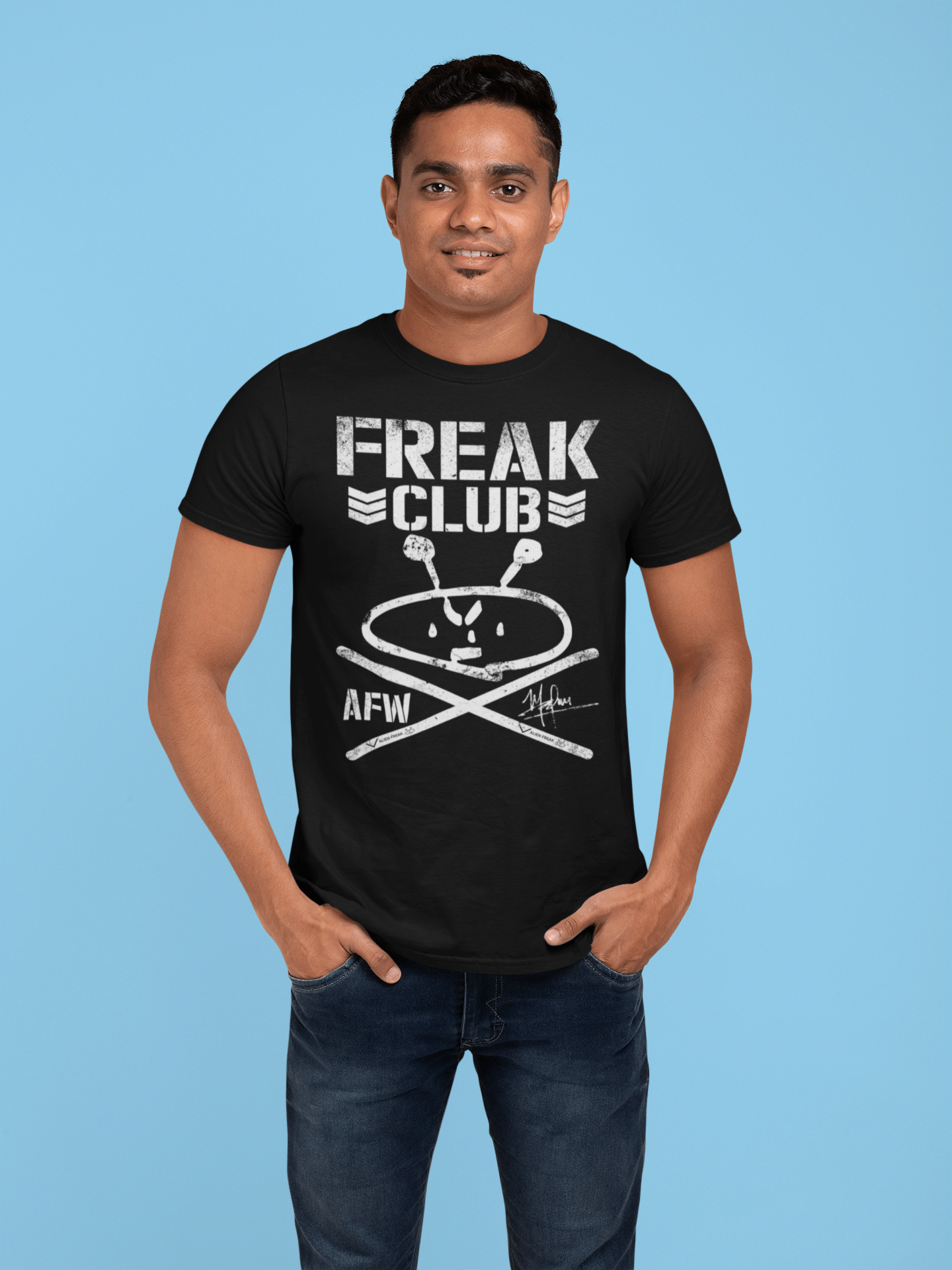 Alien Freak Wear Merch Freak Club Black T-Shirt
