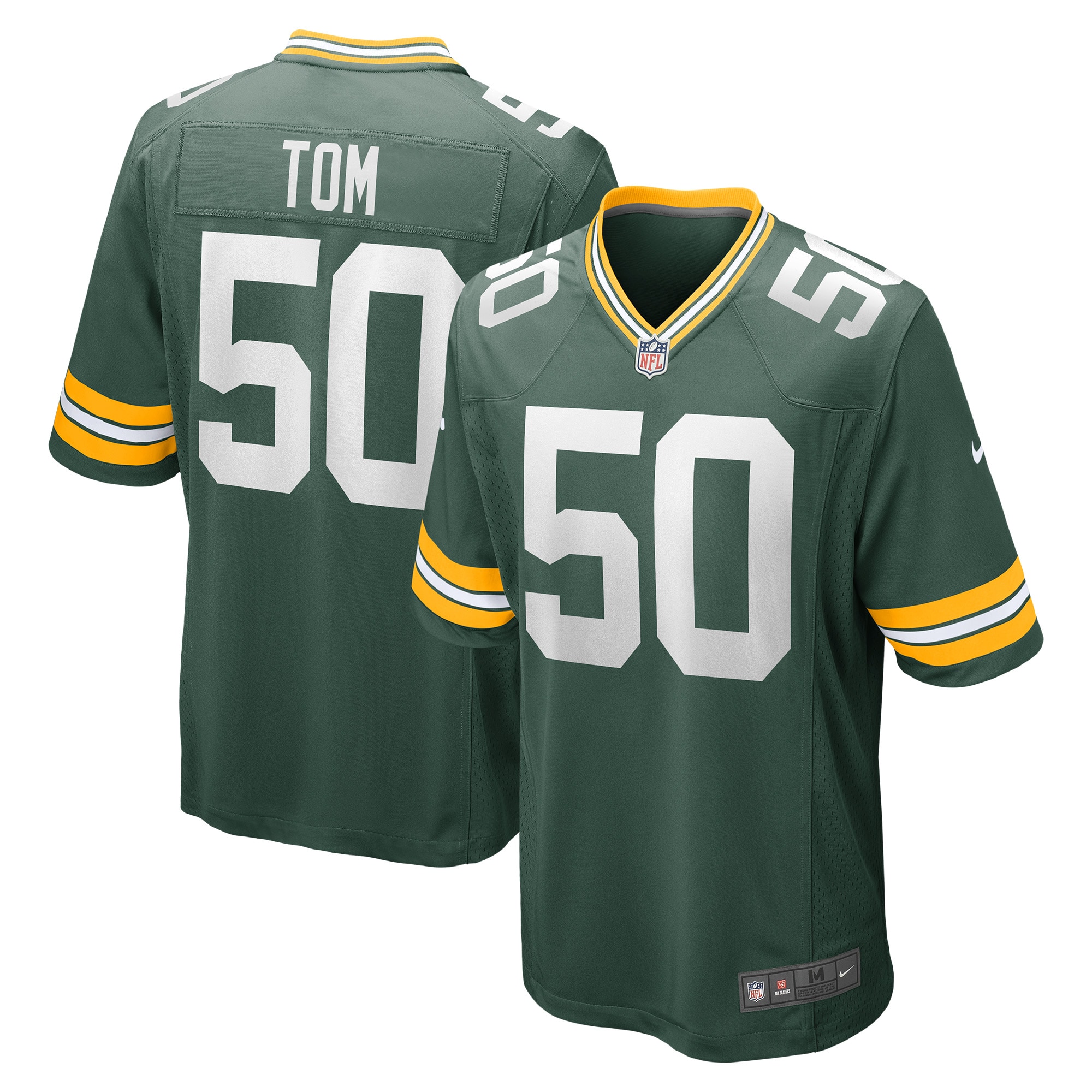 Zach Tom Green Bay Packers Game Player Jersey – Green