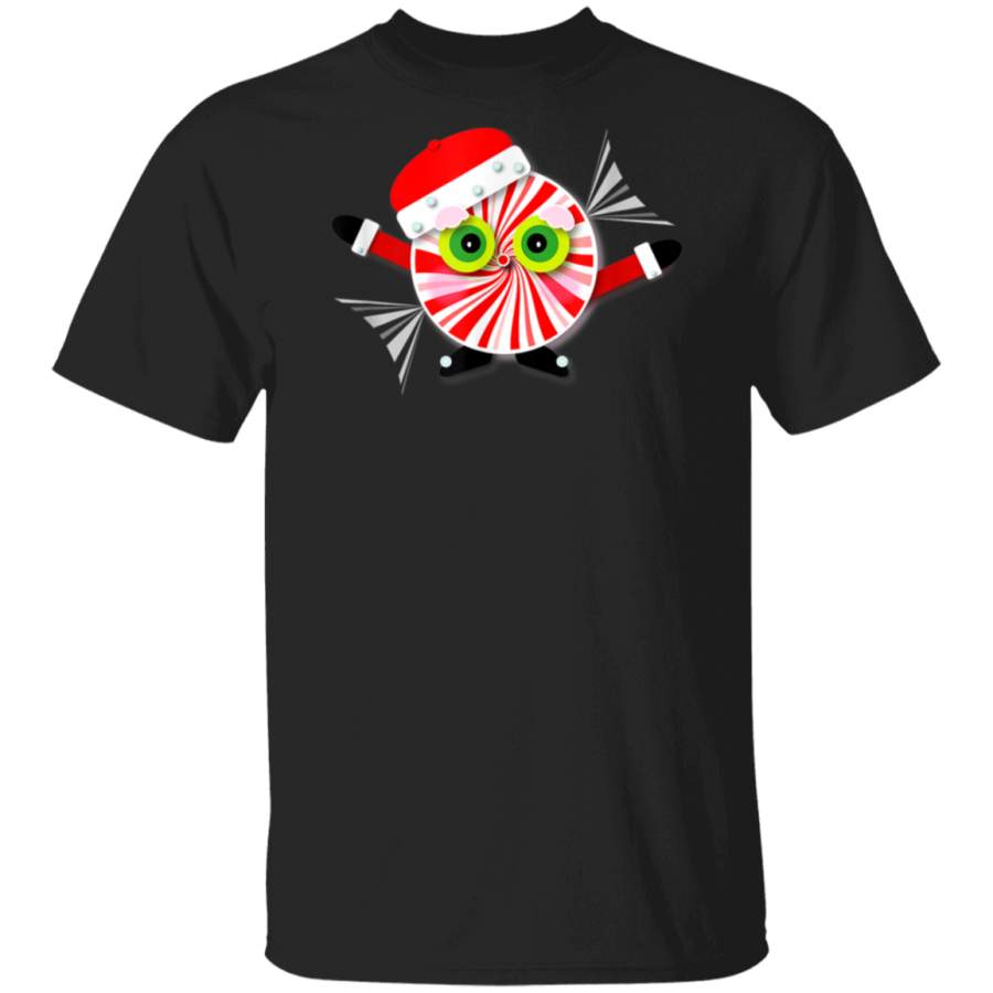 Colorful Cartoon Christmas Peppermint Candy T-Shirt