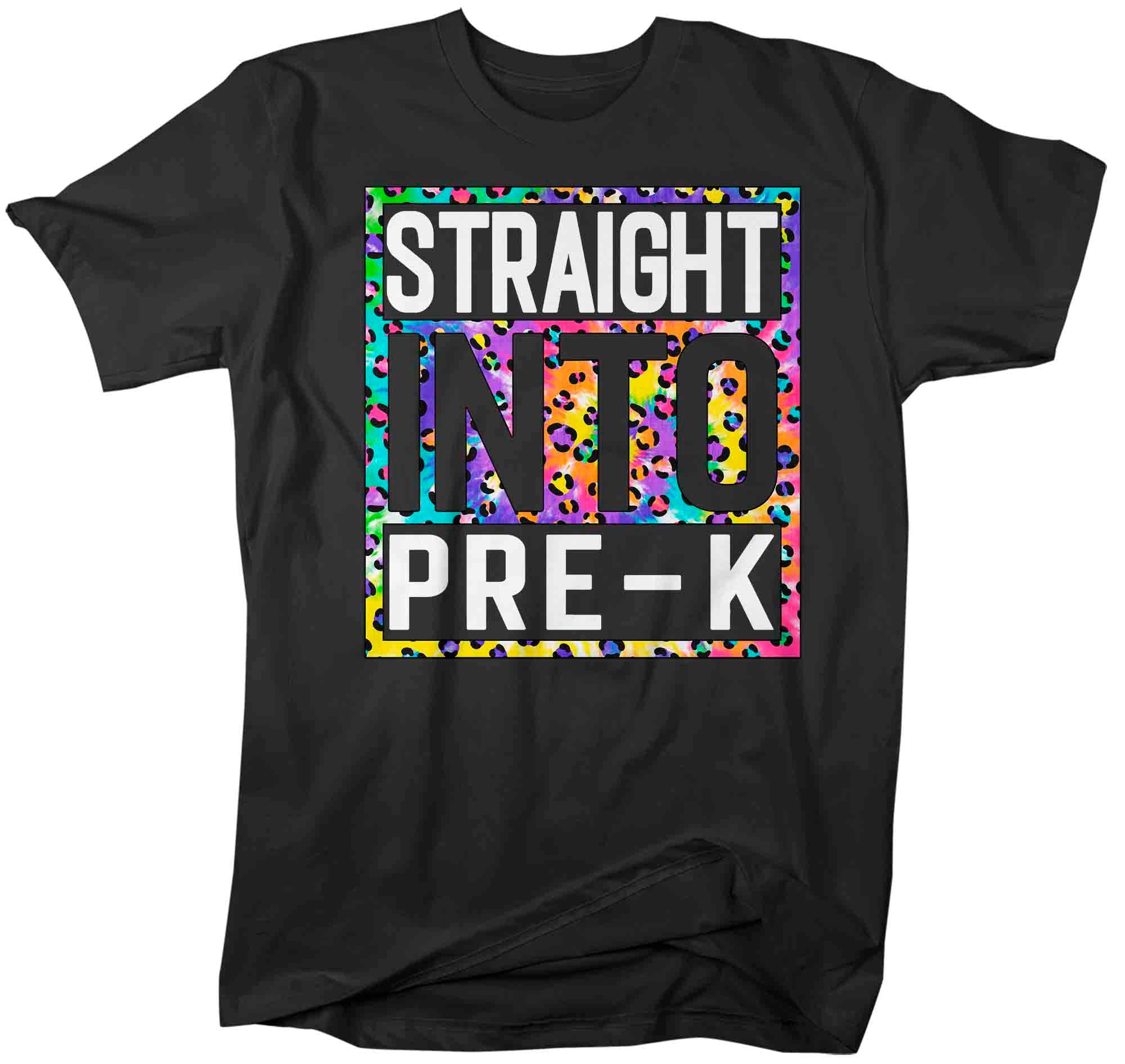 Men’S Pre-K Teacher Shirt Colorful Leopard Straight Into Pre Kindergarten T Shirt Cute Back To School Shirt Prek Teacher Gift Tshirt