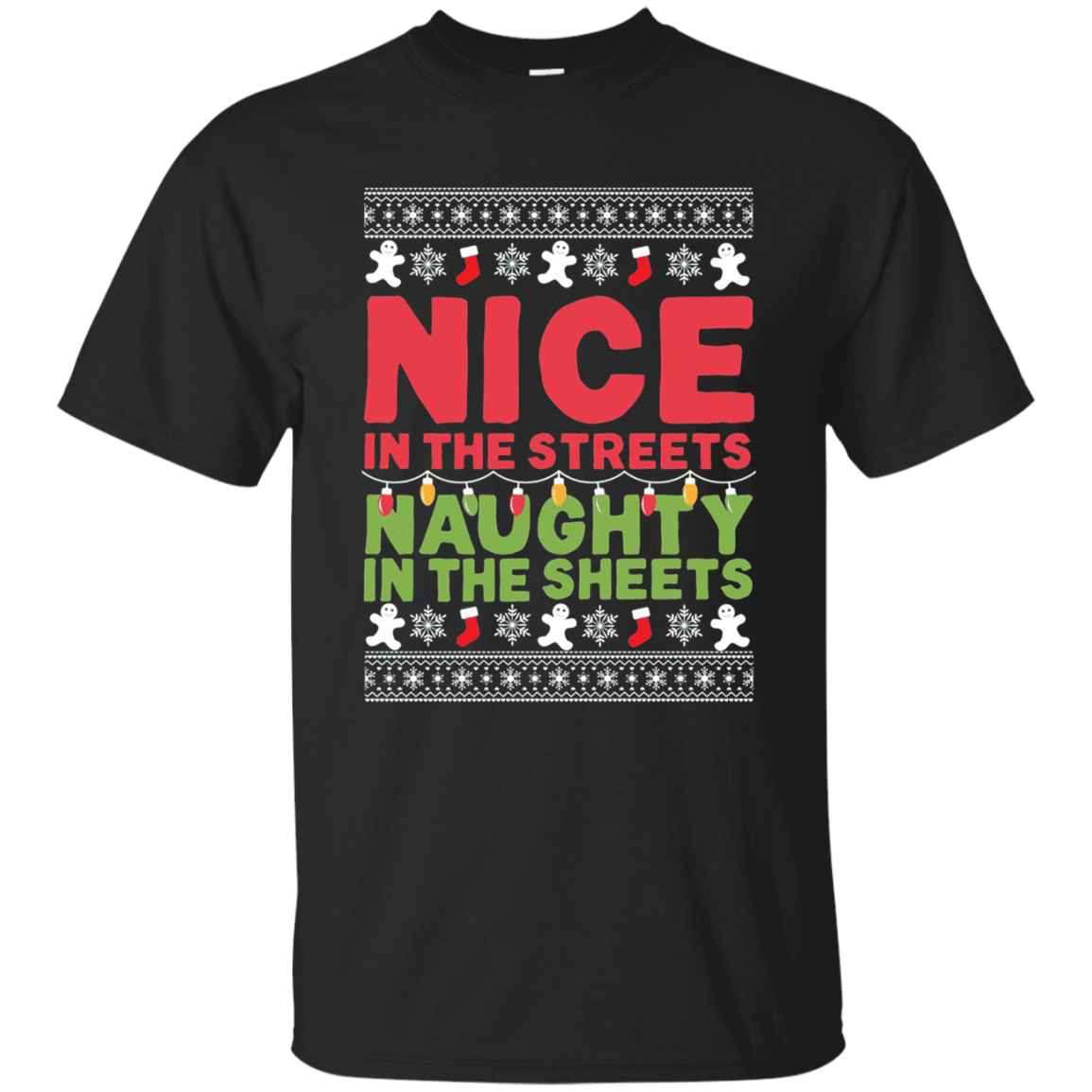 Shop Naughty or Nice Holiday Christmas Ugly Sweater Shirt