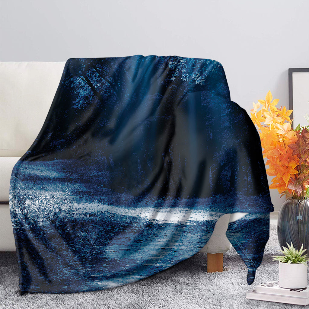 Night Forest And Moonlight Print Blanket – Justbeperfect Fashion Shop