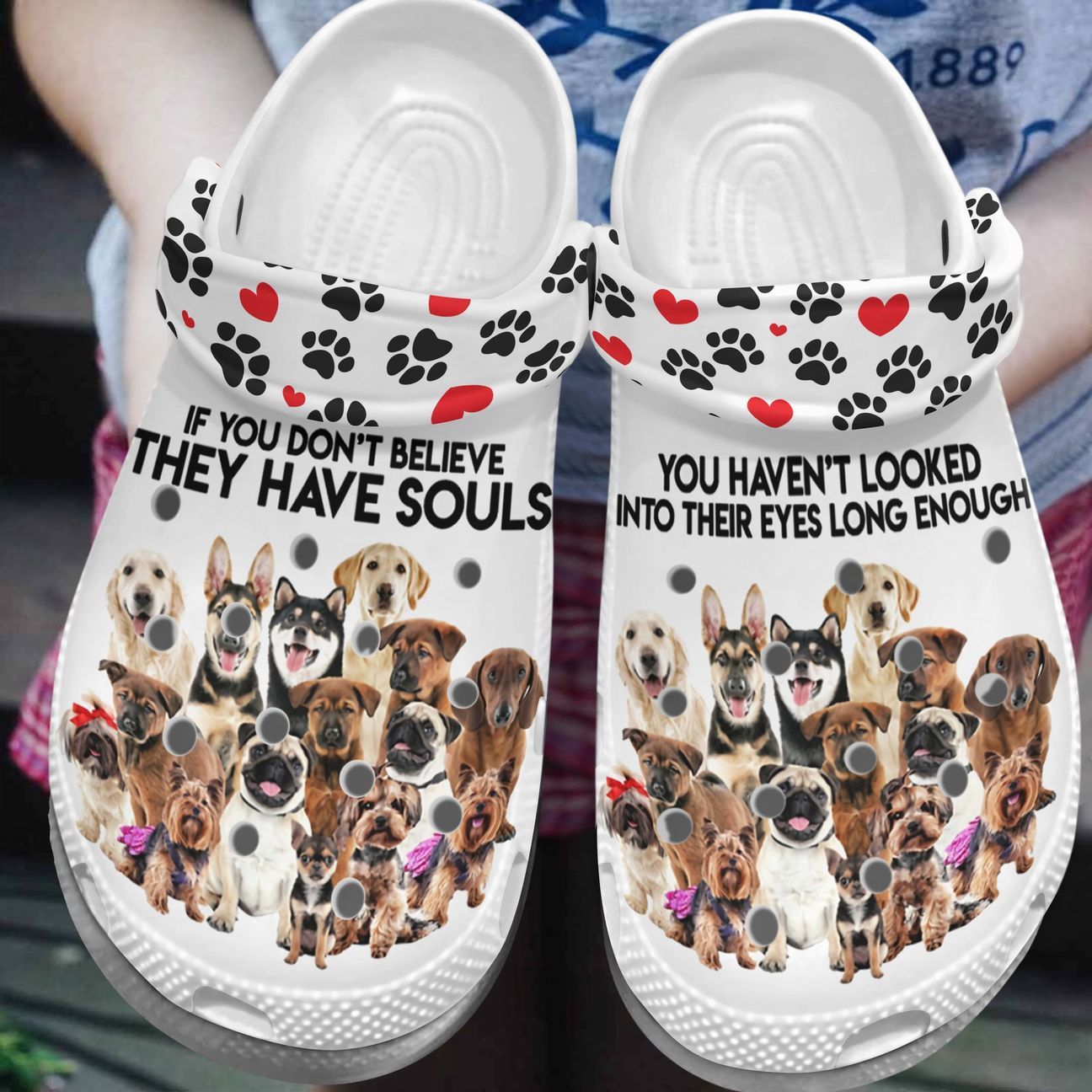 Dog Personalized Clog, Custom Name, Text, Color, Number Fashion Style For Women, Men, Kid, Print 3D You Haven’T Looked Into Their Eyes Long Enough