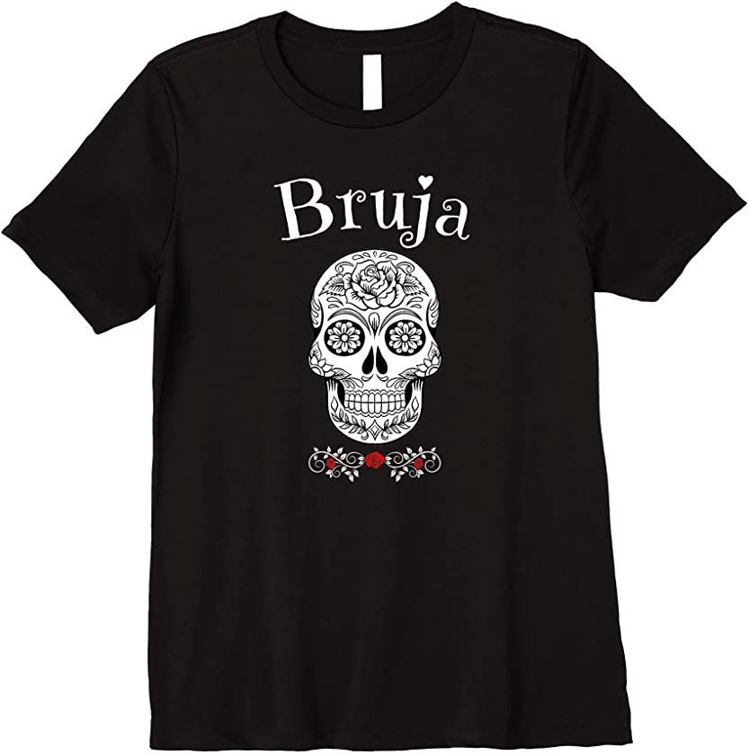 Womens Bruja | Chicana Chingona Mexican Witch Bruja Premium T-Shirt