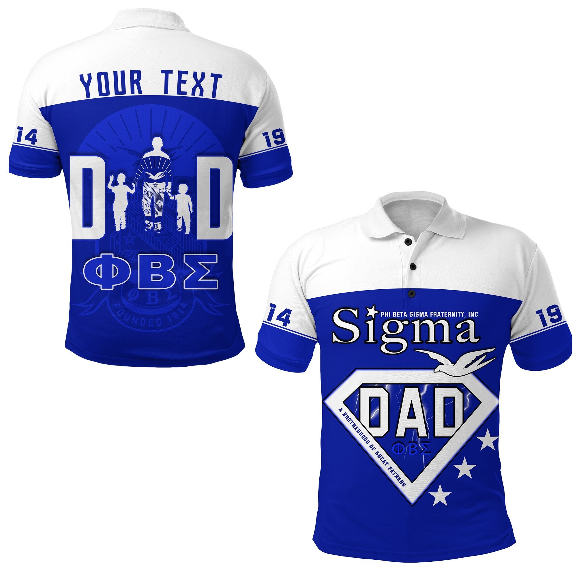 (Custom Personalised) Phi Beta Sigma  Polo Shirt Happy Father’S Day Lt13