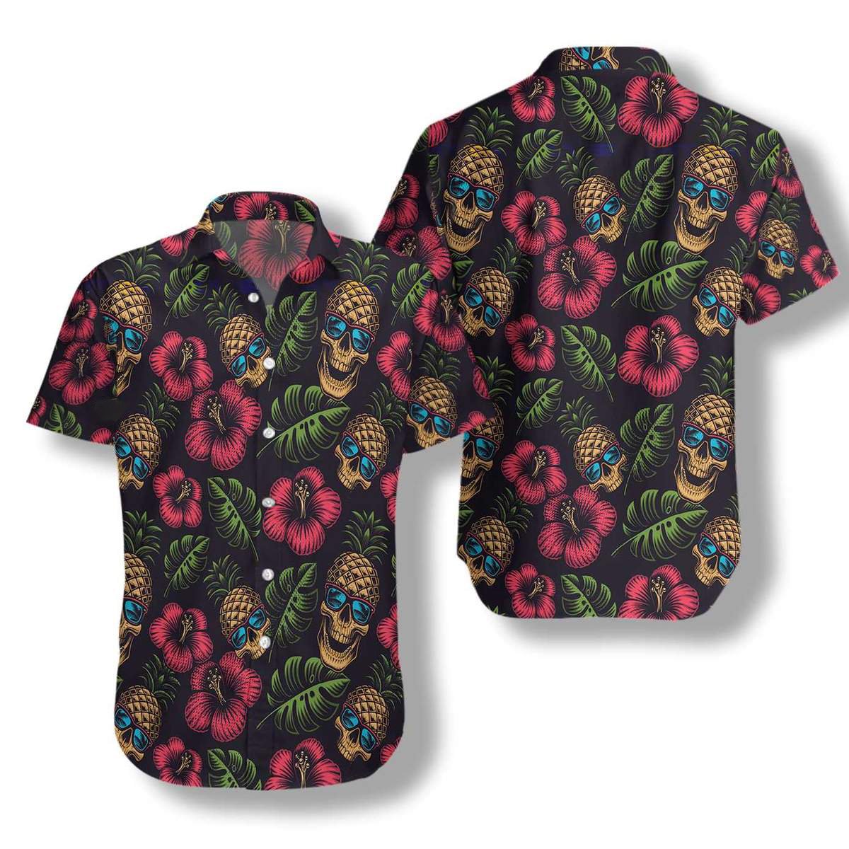 Pineapple Skull Hawaii Shirt For Men Women Adult Ha93610