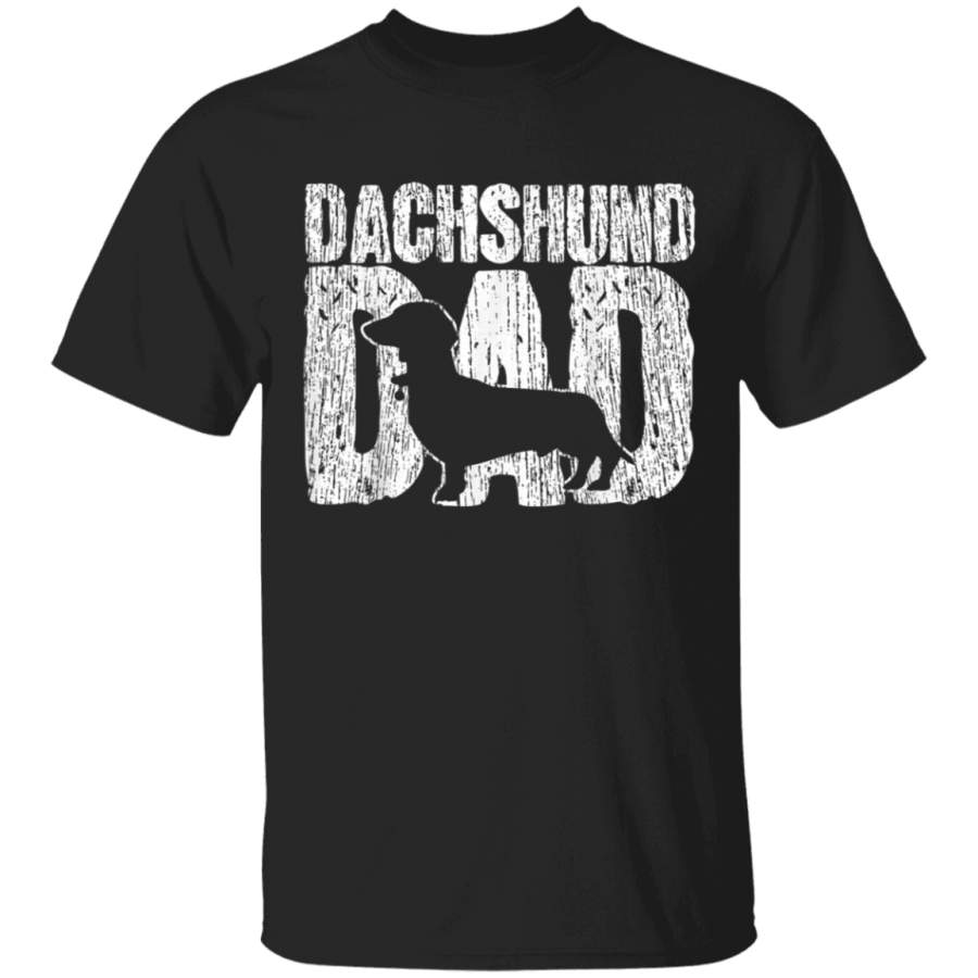 Dachshund Dad Wiener Father Fathers Day Vintage Gift TShirt