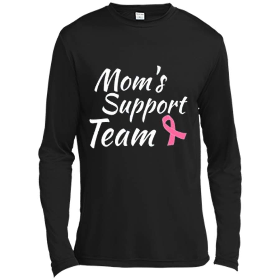 Breast Cancer Shirt Moms Support Team Long Sleeve Moisture Absorbing Shirt