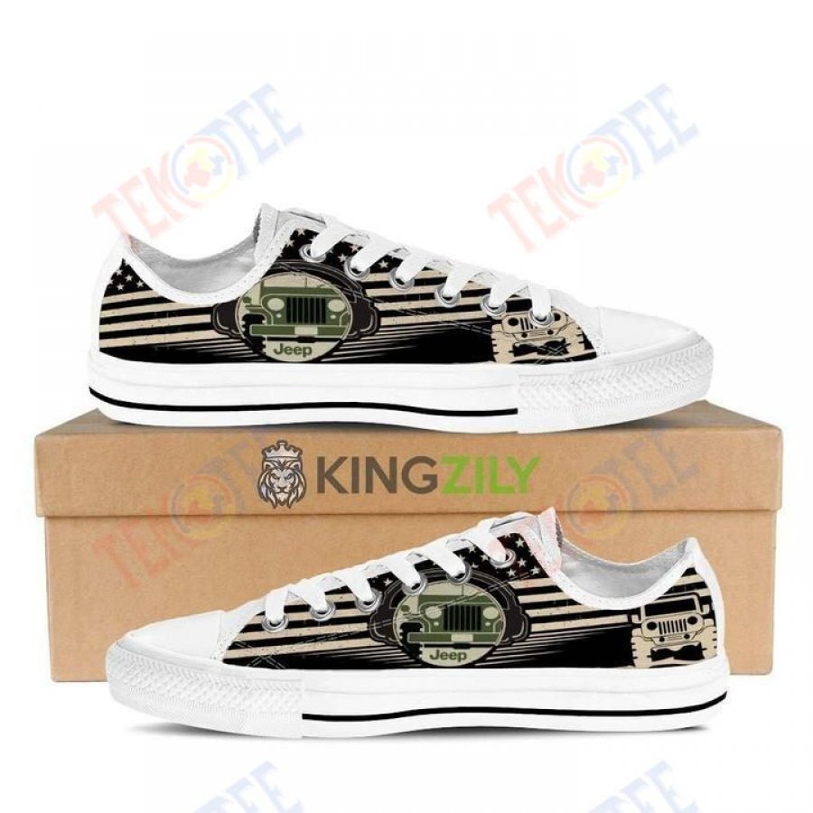 Mens Womens Jeep Christmas Low Top Shoes Custom Print Footwear Converse Sneakers TMT725