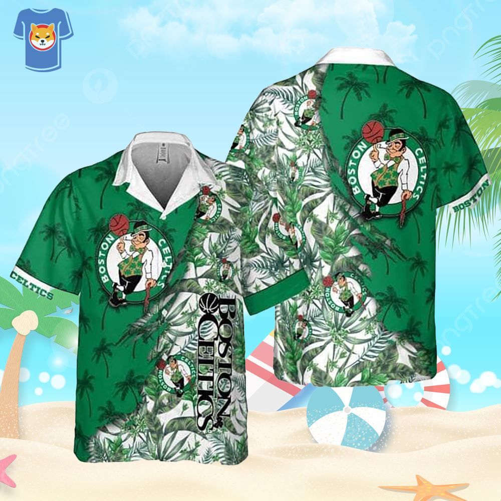 Boston Celtics Hawaiian Shirt Tropical Flowers Summer Holiday Gift