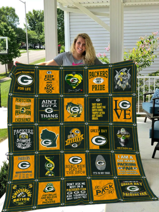 Green Bay Packers 4 Quilt Blanket Bh92