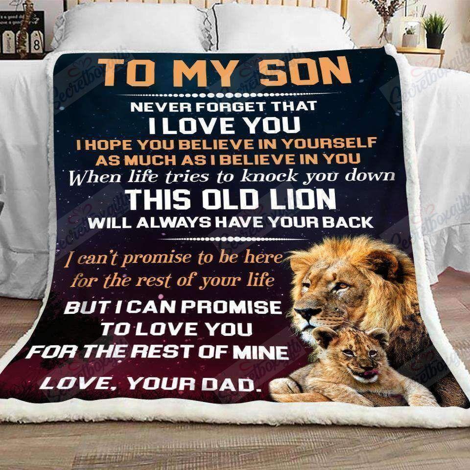 To My Son This Old Lion Gs-Cl-Ld1111 Fleece Blanket