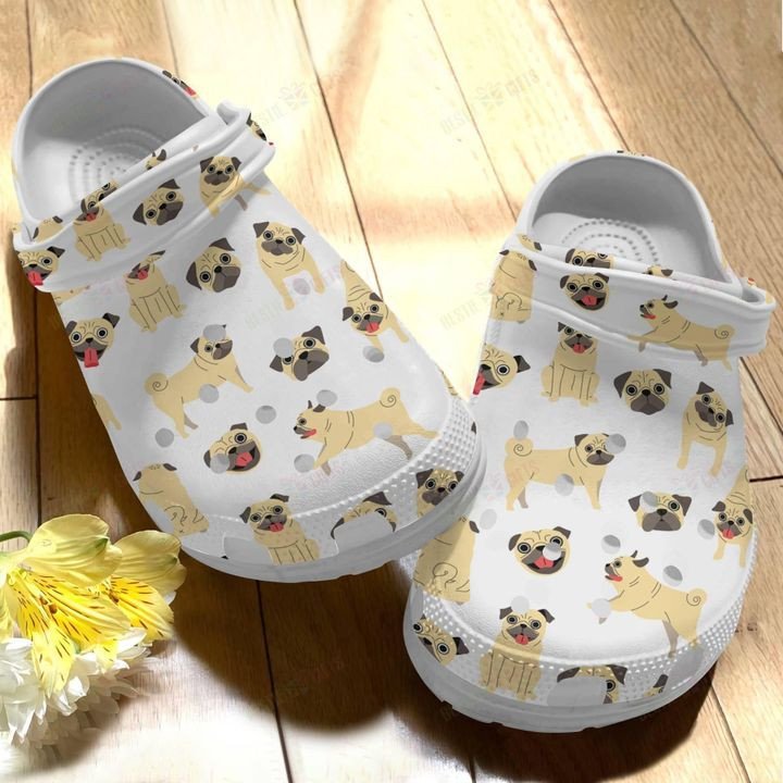 Dog Pug V2 Crocs Classic Clogs Shoes