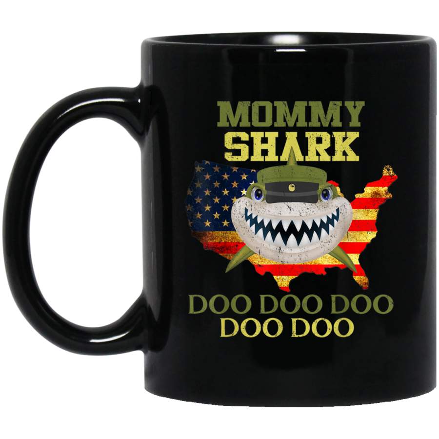 Army Shark Mommy Gift Lover Shirts Veterans Day  Mug