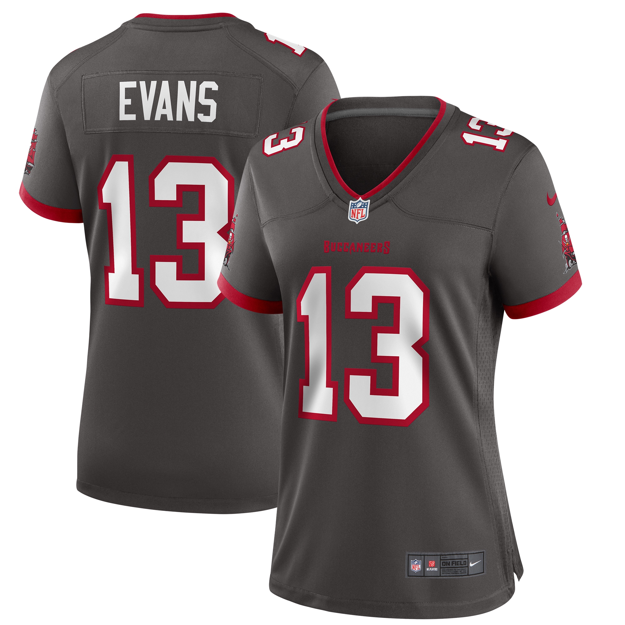 Mike Evans Tampa Bay Buccaneers Women's Alternate Game Jersey – Pewter