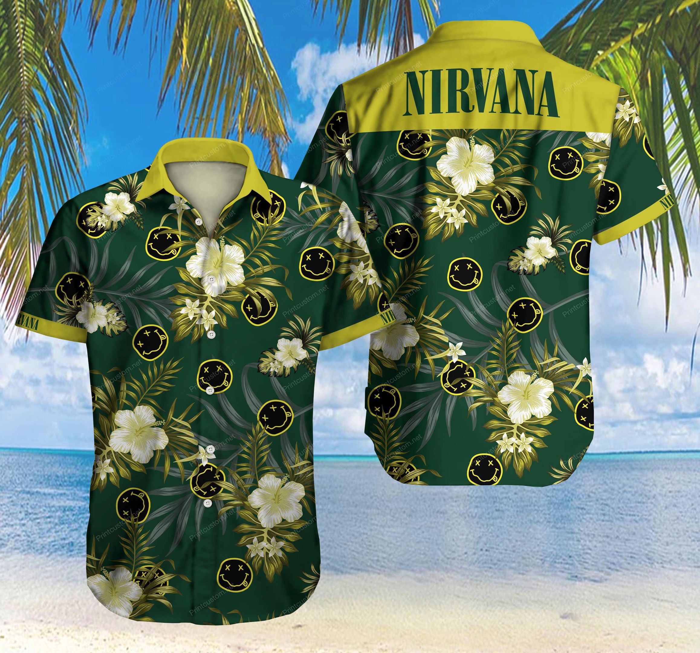 Hawaiian Shirt Summer Button Up For Men Beach Wear Short Sleeve Hawaiian Ha13470