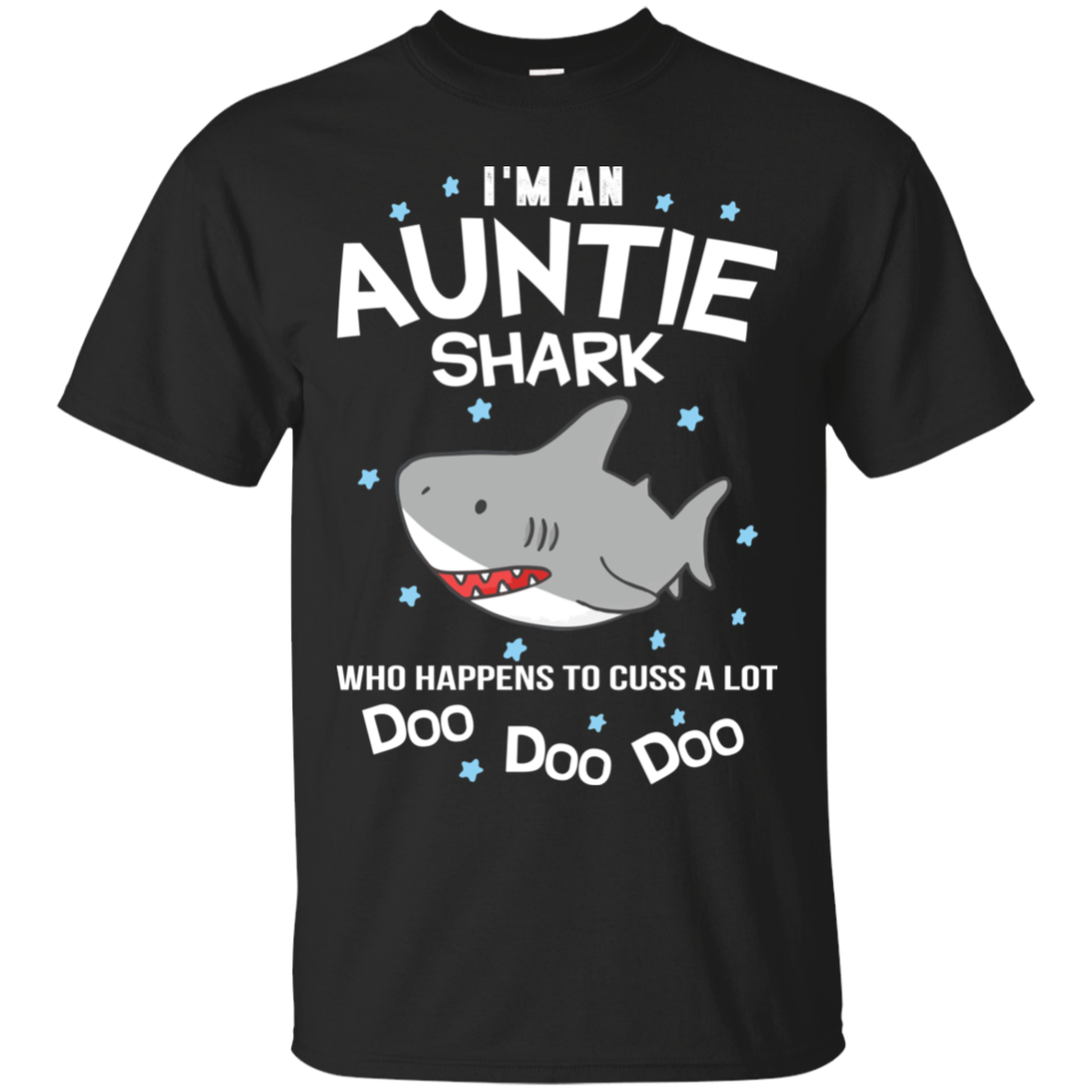 Auntie Shark Black Shirt