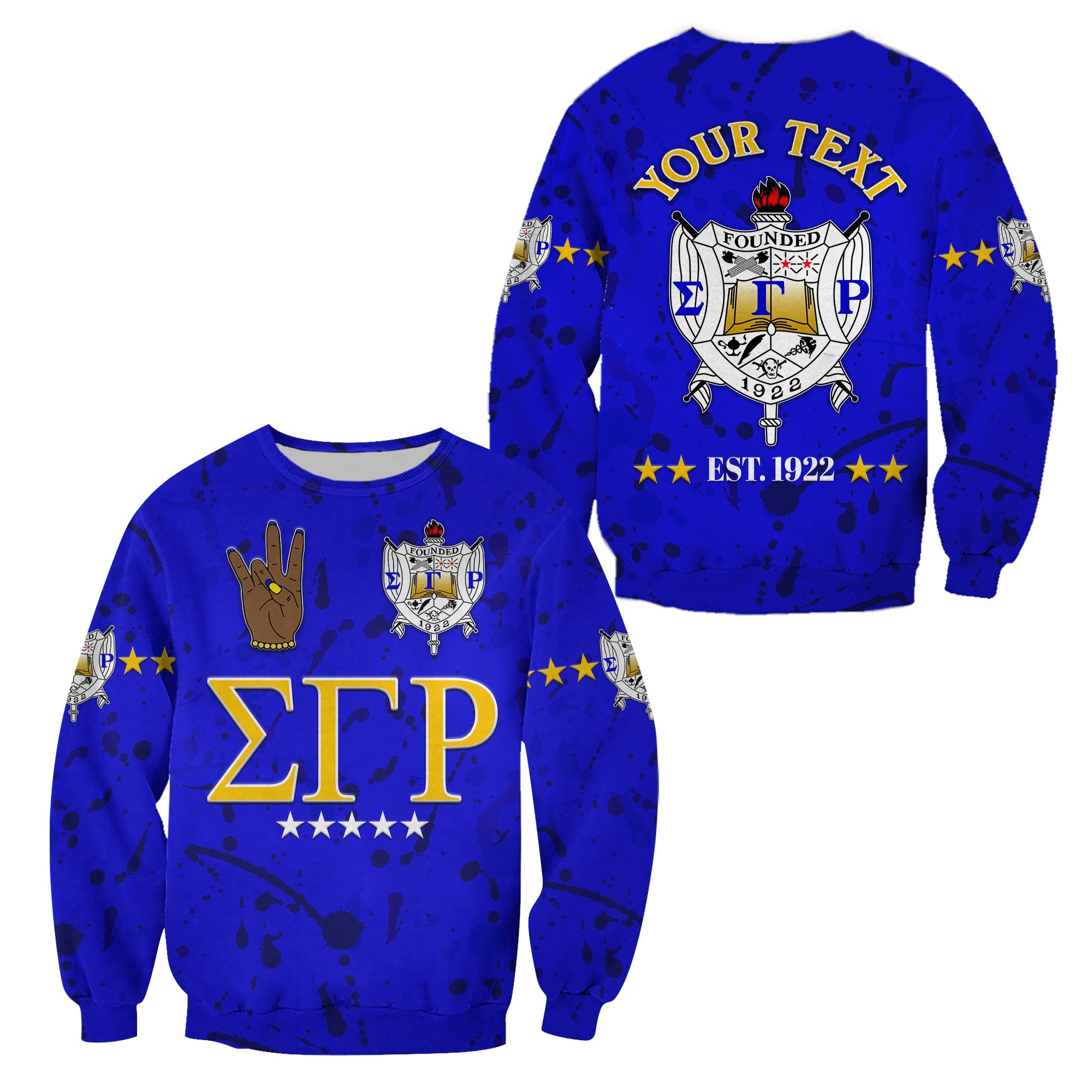 (Custom Personalised) Sigma Gamma Rho Sweatshirt Original Style Blue Lt8