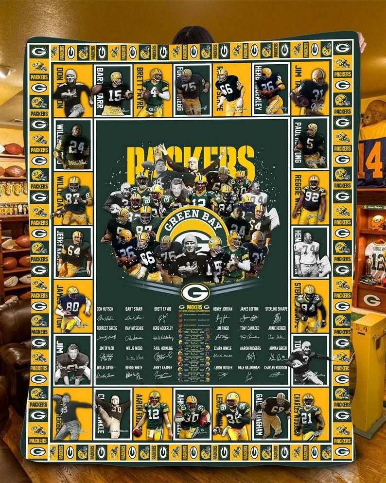 Green Bay Packers Anniversary Fan For Life Packers Win Packers Green Bay Football Lover Sport Fleece Quilt Blanket Personalized Decor