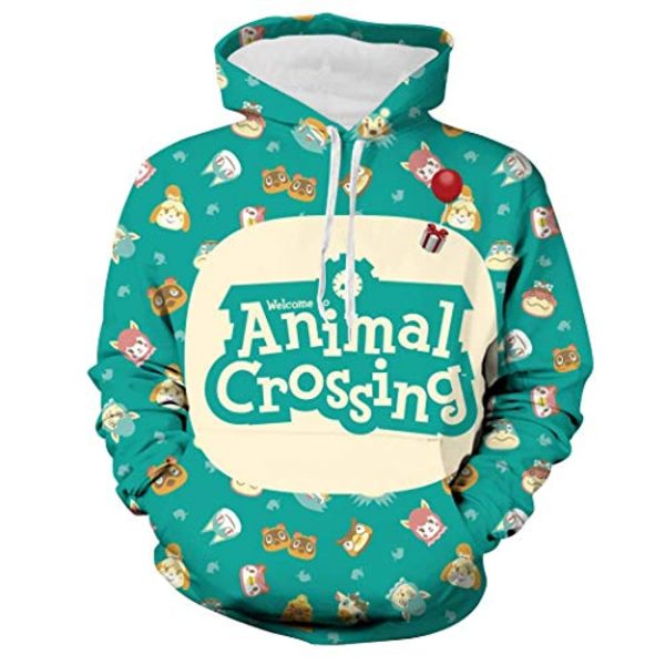 Animal Crossing Hoodies – Unisex Novelty 3D Hooded Pullover Sweatshirt With Pockets