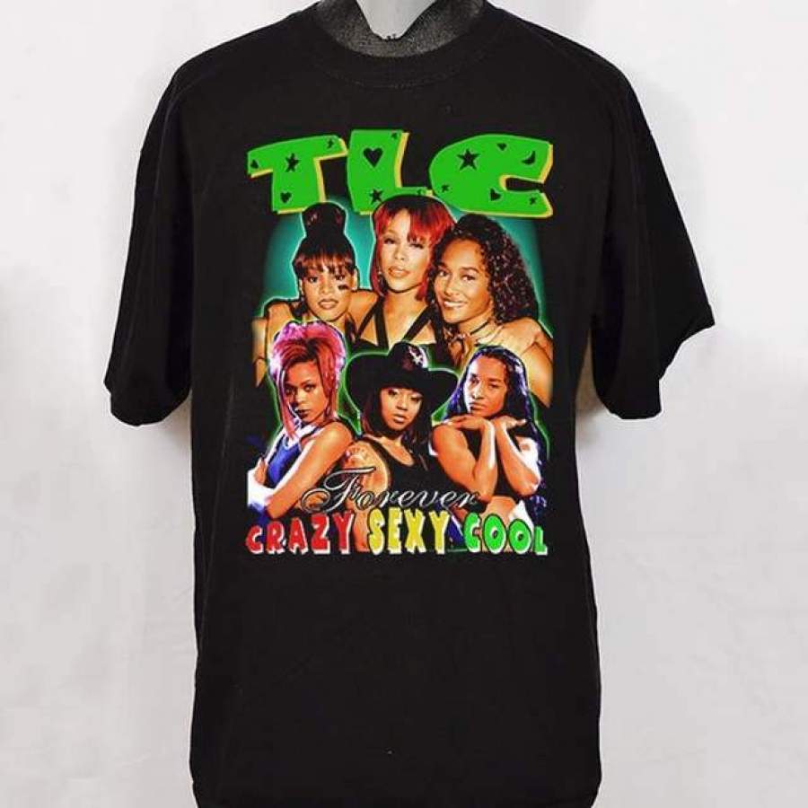 Vintage 90’s Inspired Tlc – Crazy Sexy Cool Unisex Black T-shirt