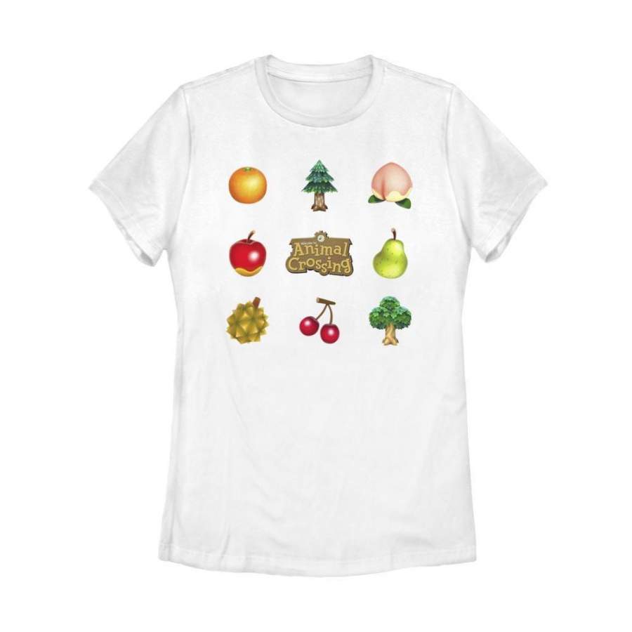 Animal Crossing Fruits and Trees – Animal Crossing Nintendo Women’s T-Shirt, White