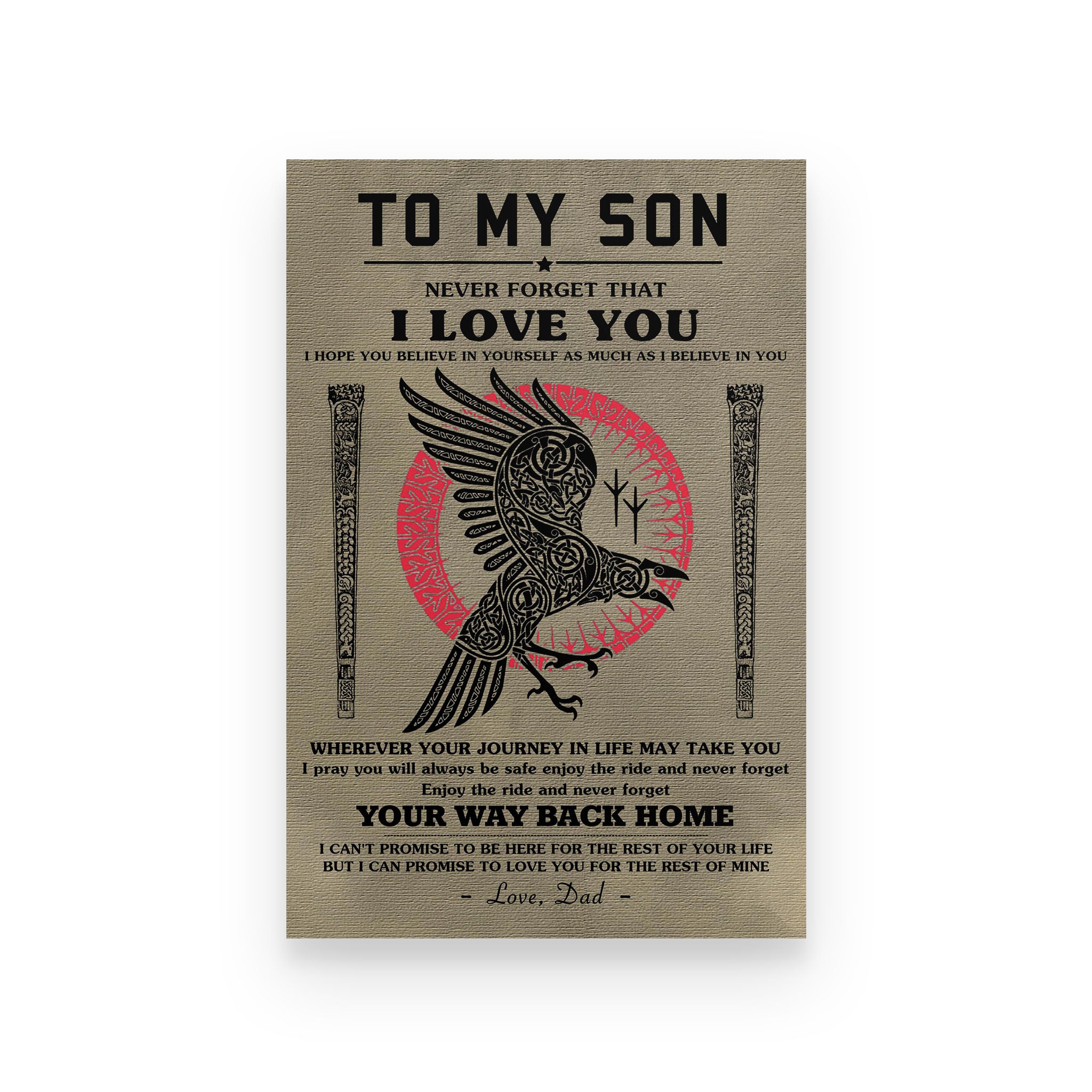 Viking poster dad to son never forget that i love you version5