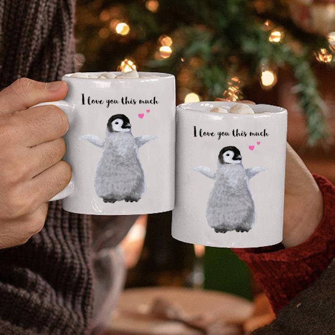 Cute Baby Penguin I Love You Couple Mug – Gst