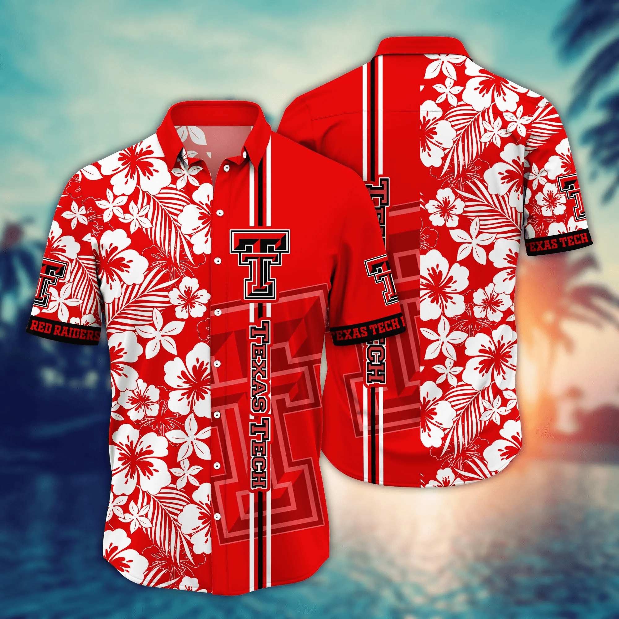 Texas Tech Red Raiders NCCA Hawaiian Shirt Sprinklerstime Aloha Shirt