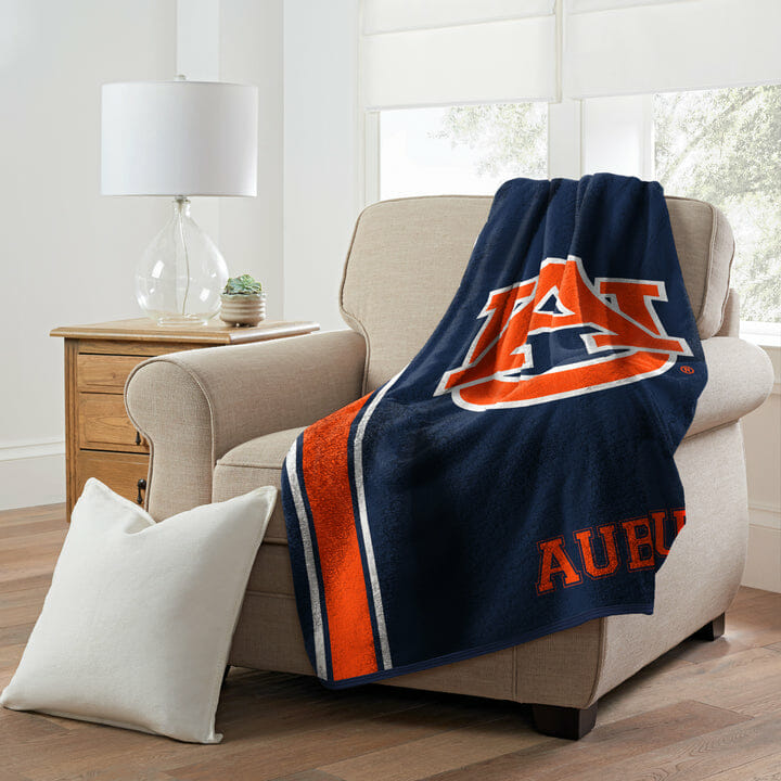 Auburn Tigers Navy Blue Orange 3D Full Printing Blanket